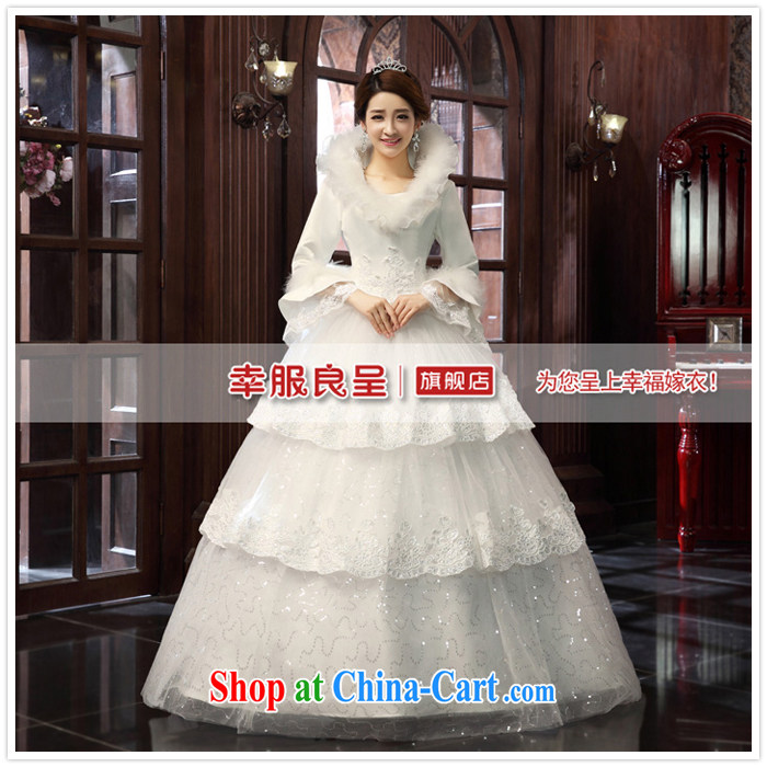 A good service is 2015 new Korean bridal Princess winter Long-Sleeve alignment to cultivating wedding wedding dress white XXL pictures, price, brand platters! Elections are good character, the national distribution, so why buy now enjoy more preferential! Health