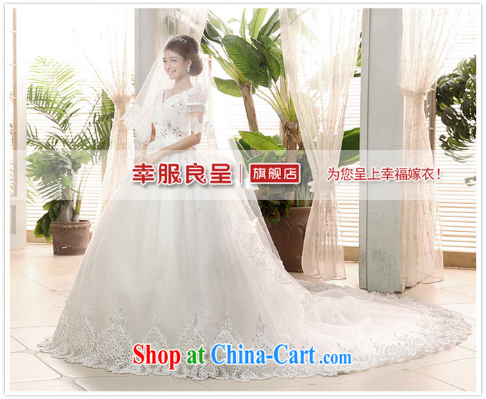 A good service is 2015 new marriages Korean shoulders V collar graphics thin tail sweet wedding dress dress white 4XL pictures, price, brand platters! Elections are good character, the national distribution, so why buy now enjoy more preferential! Health