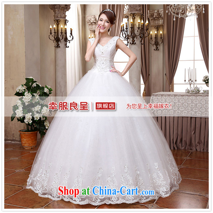 A good service is 2015 new Korean bridal wedding dress Deep V collar double-shoulder with stylish shaggy dress wedding white XXL pictures, price, brand platters! Elections are good character, the national distribution, so why buy now enjoy more preferential! Health