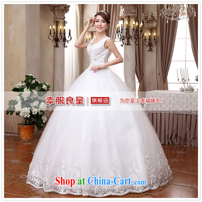 A good service is 2015 new Korean bridal wedding dress Deep V collar double-shoulder with stylish shaggy dress wedding white XXL pictures, price, brand platters! Elections are good character, the national distribution, so why buy now enjoy more preferential! Health