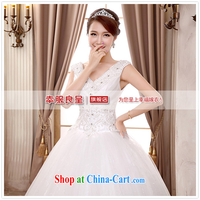 A good service is 2015 new Korean bridal wedding dress Deep V collar double-shoulder with stylish shaggy dress wedding white XXL pictures, price, brand platters! Elections are good character, the national distribution, so why buy now enjoy more preferential! Health