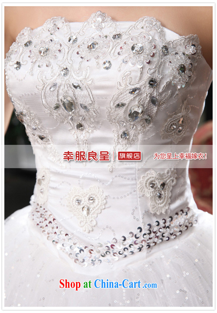 A good service is 2015 new Korean fashion bridal wedding dress wiped his chest to Princess shaggy dress strap wedding white XXL pictures, price, brand platters! Elections are good character, the national distribution, so why buy now enjoy more preferential! Health