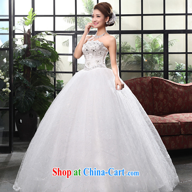 A good service is 2015 new Korean fashion bridal wedding dress wiped his chest to Princess shaggy dress strap wedding white XXL, good service, and, shopping on the Internet