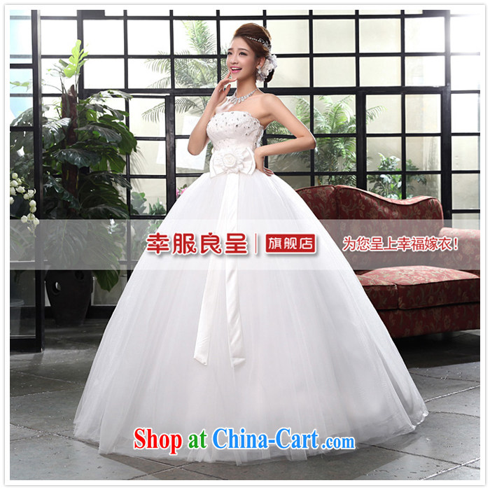 A good service is 2015 new Korean fashion bridal wedding dress chest bare bow-tie with Princess wedding dress white 2XL pictures, price, brand platters! Elections are good character, the national distribution, so why buy now enjoy more preferential! Health