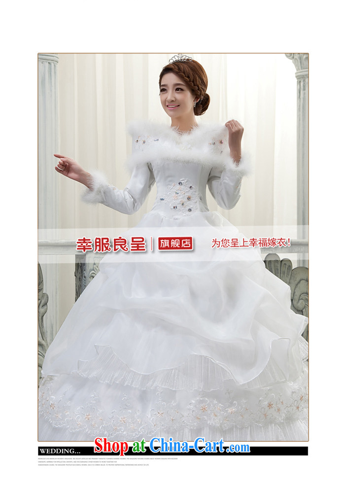 A good service is 2015 winter new marriages long-sleeved one shoulder graphics thin with Princess wedding dress dress white 2XL pictures, price, brand platters! Elections are good character, the national distribution, so why buy now enjoy more preferential! Health