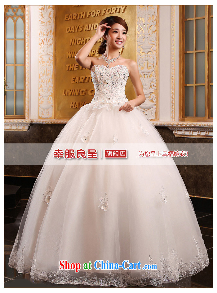 A good service is 2015 new Korean bridal fashion wiped his chest, wedding dress lace inserts drill simple wedding dress white 4XL pictures, price, brand platters! Elections are good character, the national distribution, so why buy now enjoy more preferential! Health