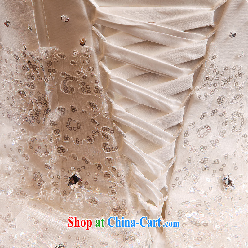 A good service is 2015 new Korean bridal fashion wiped his chest, wedding dress lace inserts drill simple wedding dress white 4XL, good service, and, shopping on the Internet