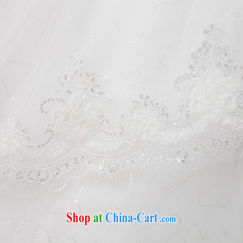 A good service is 2015 new Korean bridal wedding dress a shoulder-shoulder bubble cuff with shaggy dress wedding white 4XL, good service, and, shopping on the Internet