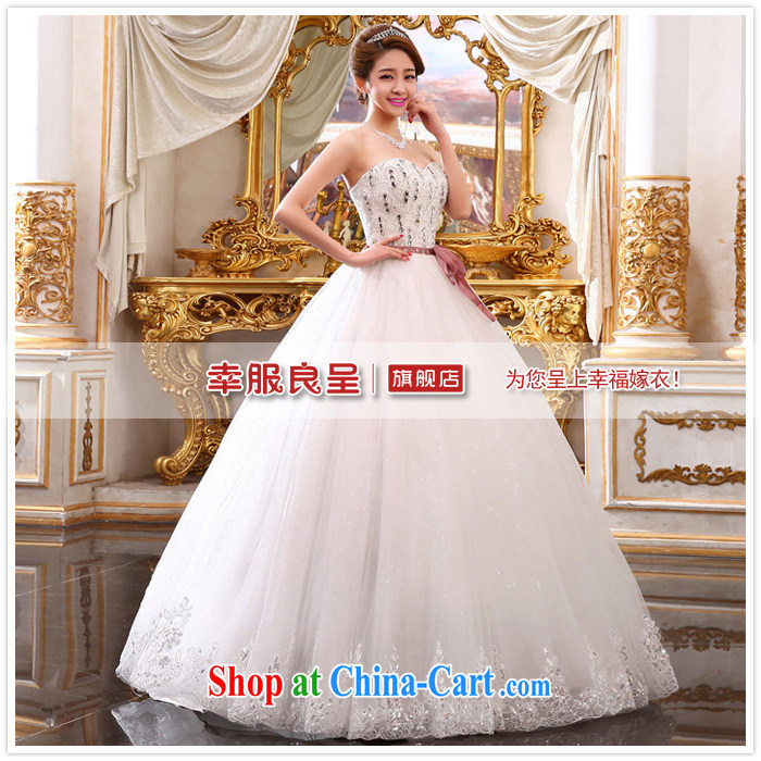A good service is 2015 new bride wedding dress Korean fashion Princess wiped his chest and shaggy dress tie wedding white 4XL pictures, price, brand platters! Elections are good character, the national distribution, so why buy now enjoy more preferential! Health