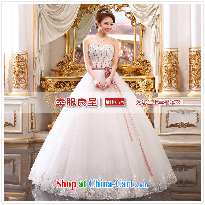 A good service is 2015 new bride wedding dress Korean fashion Princess wiped his chest and shaggy dress tie wedding white 4XL pictures, price, brand platters! Elections are good character, the national distribution, so why buy now enjoy more preferential! Health
