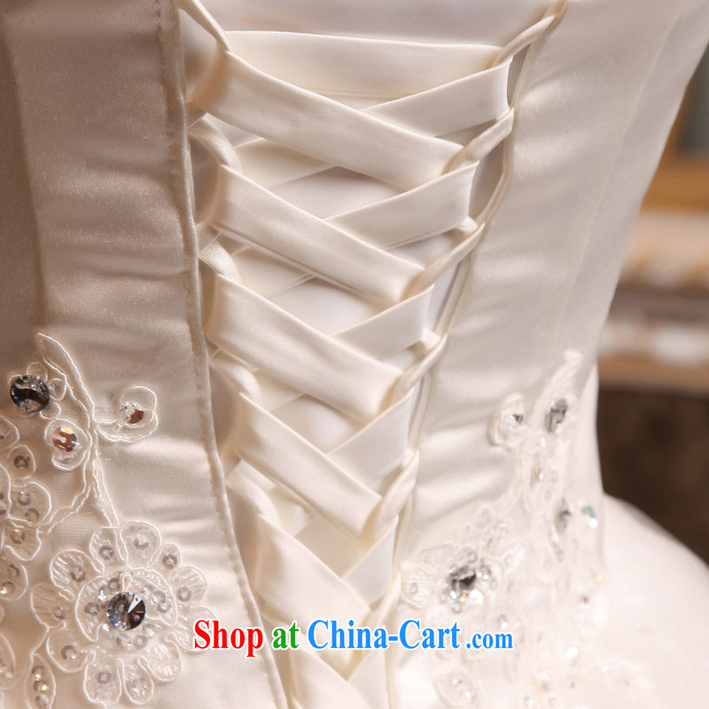 A good service is a Korean-style binding with a bare chest wedding canopy skirts with parquet drill beauty wedding dresses new 2015 white 5 XL, good service, and shopping on the Internet