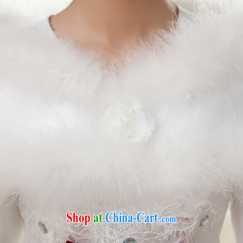 A good service is 2015 new Korean bridal wedding dress winter dual-Koosh collar bow-tie with wedding dress white XXXL, good service, and, on-line shopping