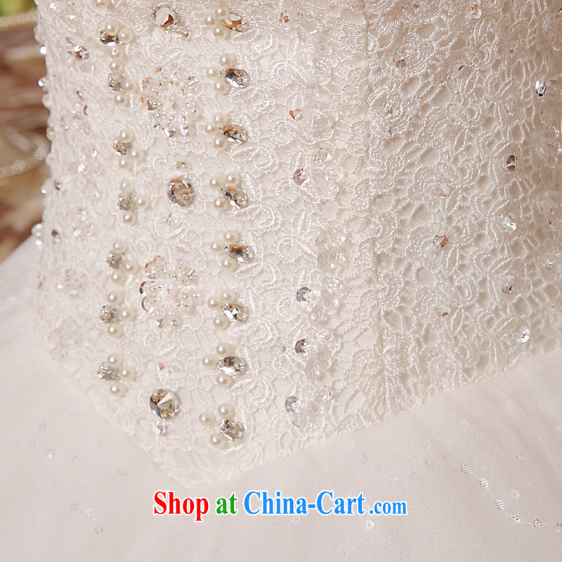 A good service is 2015 new Korean bridal fashion wiped his chest, wedding dress parquet drill with wedding dress white 4XL, good service, and, shopping on the Internet