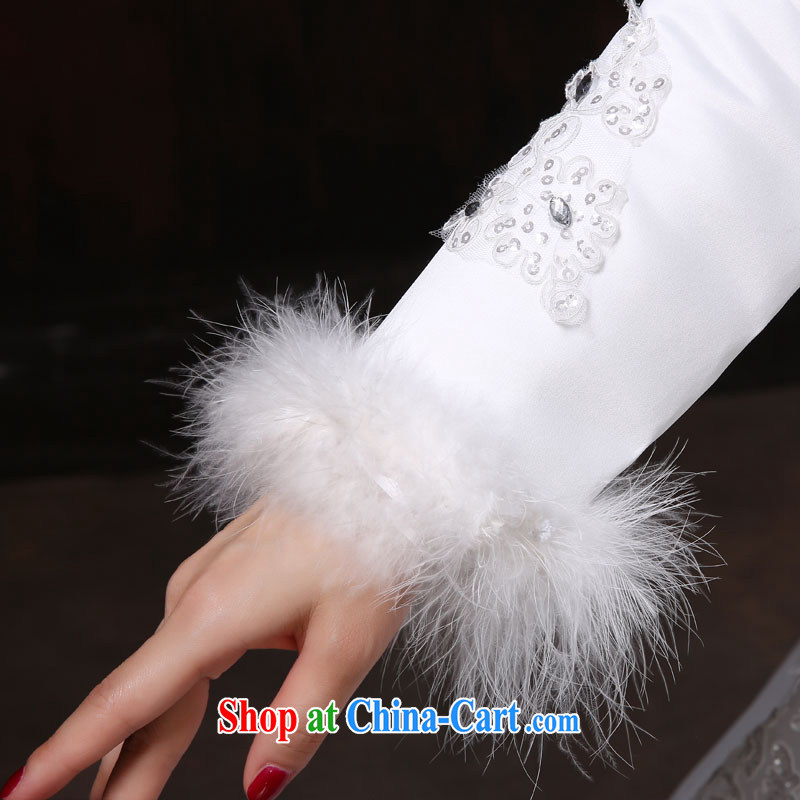 Flower Angel Cayman 2014 new stylish wedding dresses, winter winter long-sleeved large, thick warm white winter clothes quilted wedding XXL, flower Angel (DUOQIMAN), online shopping