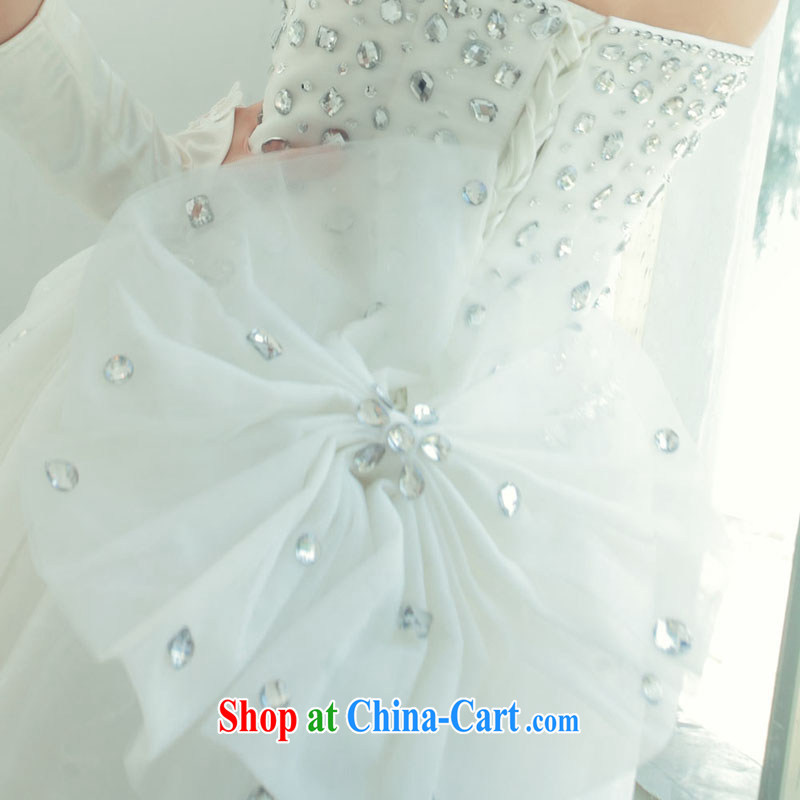 The bride's new Korean sweet Princess Deluxe grew up tails wedding 740 tail L, the bride, shopping on the Internet