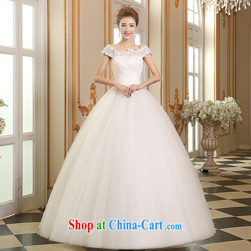 Sophie HIV than 2015 stylish summer marriages wedding dresses a bare shoulders chest wedding tie lace beauty graphics thin elegant wedding white L