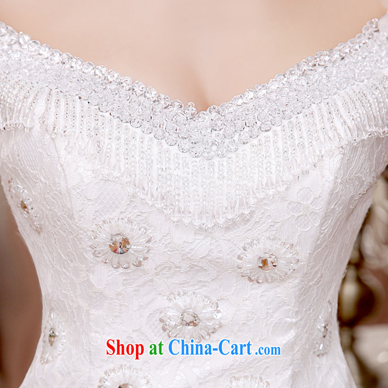 A good service is 2015 new Korean bridal wedding dress V for cultivating long, with graphics thin wedding dress white XXL, good service, and, shopping on the Internet