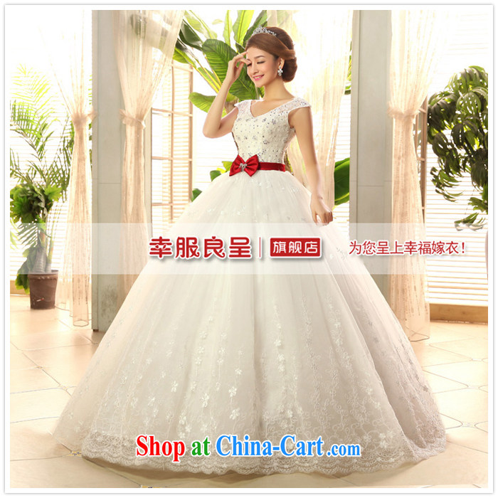 A good service is 2015 new Korean marriages V collar double-shoulder stylish bow-tie with wedding dress dress white XL - pre-sale 5 Day Shipping pictures, price, brand platters! Elections are good character, the national distribution, so why buy now enjoy more preferential! Health