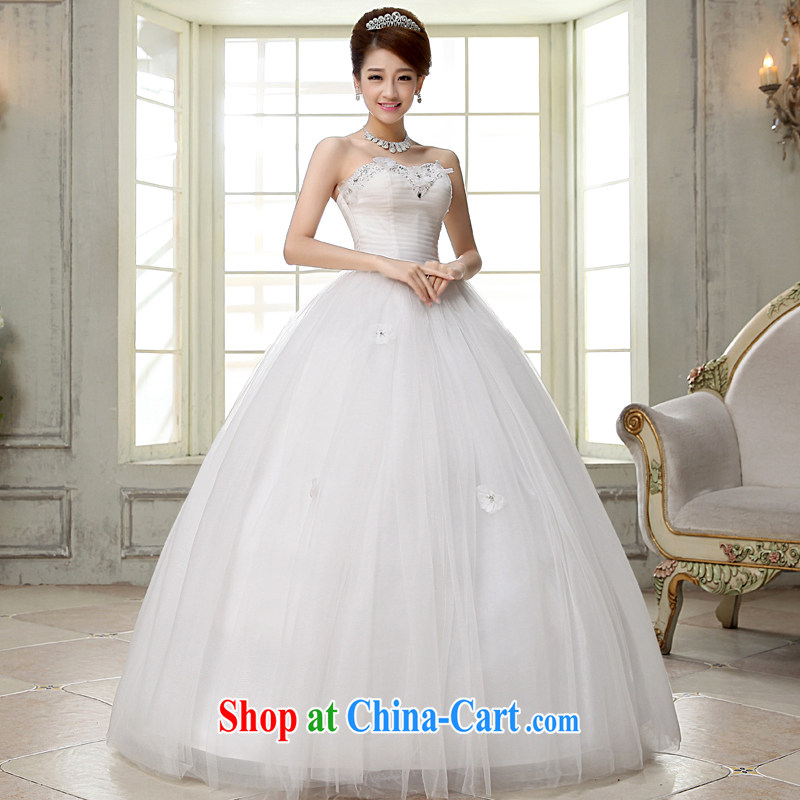 A good service is 2015 new Korean-style bridal wedding dress wiped his chest and stylish with Princess wedding dress dress white 2XL, good service, and, on-line shopping