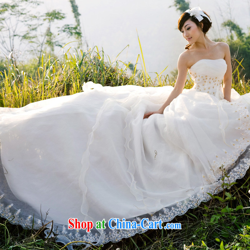 The bride's wedding dresses new 2015 drill manual staple Pearl shaggy Princess wedding 890 with XL, the bride, shopping on the Internet