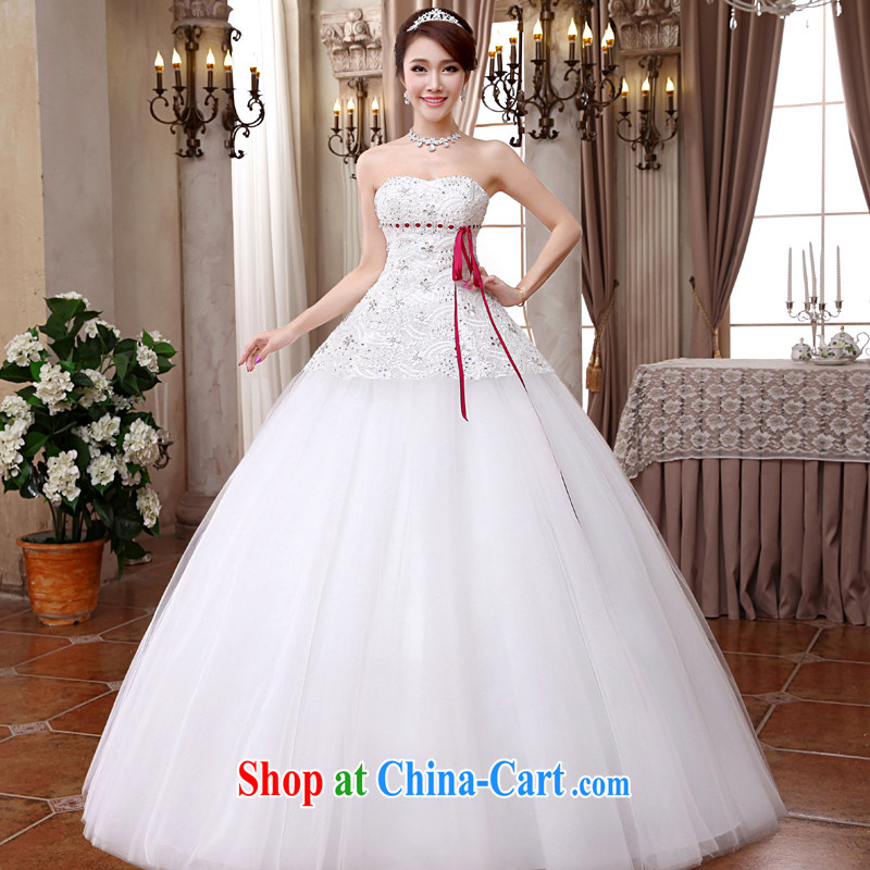A good service is 2015 new Korean bridal wedding dress wiped his chest strap with sweet Princess wedding dress white XXL, good service, and, shopping on the Internet
