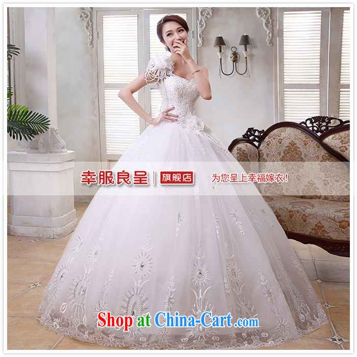 A good service is 2015 new bride Korean wedding dress with single shoulder flower cultivation and stylish wedding dress white XXL pictures, price, brand platters! Elections are good character, the national distribution, so why buy now enjoy more preferential! Health