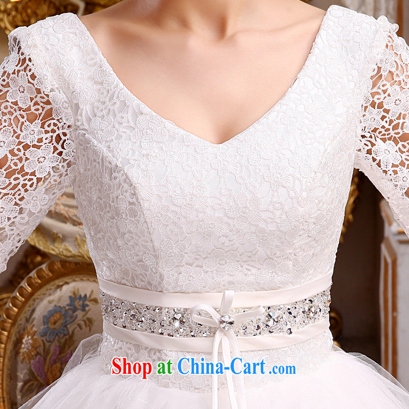 A good service is 2015 new Bridal Fashion a Field shoulder wedding dress lace with Princess tie wedding dress white XXL, good service, and, shopping on the Internet
