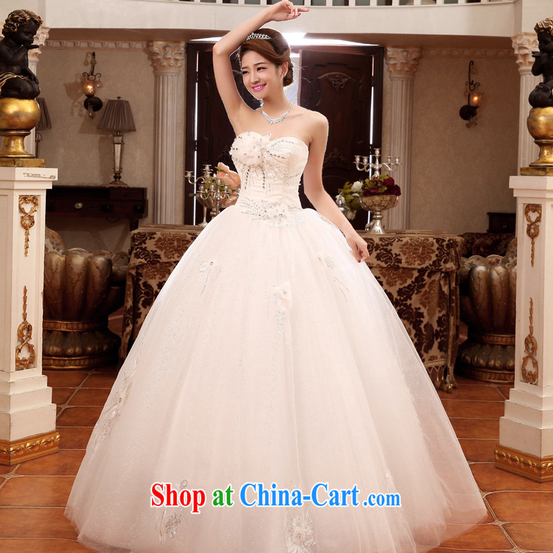A good service is 2015 new Korean bridal fashion Princess wiped his chest and sweet wedding dress wedding dress white XXL, good service, and shopping on the Internet