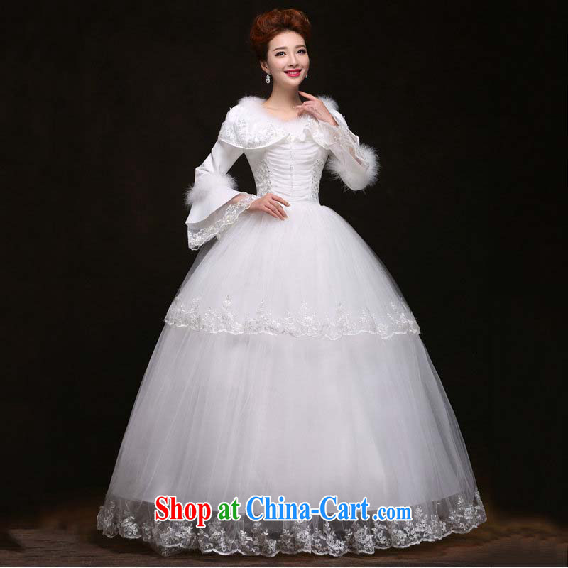 Still, 12,014 winter new stylish long-sleeved the cotton married women warm winter clothing with wedding dresses YY 091,024 white XXL, it's a, and shopping on the Internet