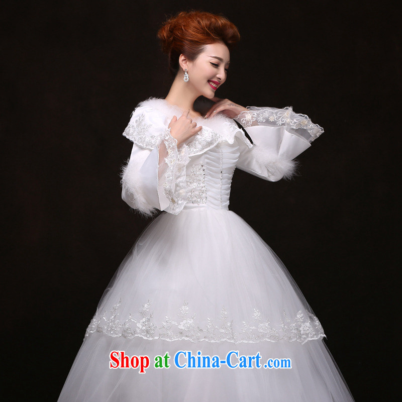 Still, 12,014 winter new stylish long-sleeved the cotton married women warm winter clothing with wedding dresses YY 091,024 white XXL, it's a, and shopping on the Internet