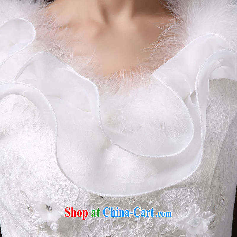 Dora's Angel full Cayman wedding dresses new 2014 winter Princess Margaret cuff sweet wedding long-sleeved thick Korean version for hair fall and winter, with cotton XXL, flower Angel (DUOQIMAN), online shopping