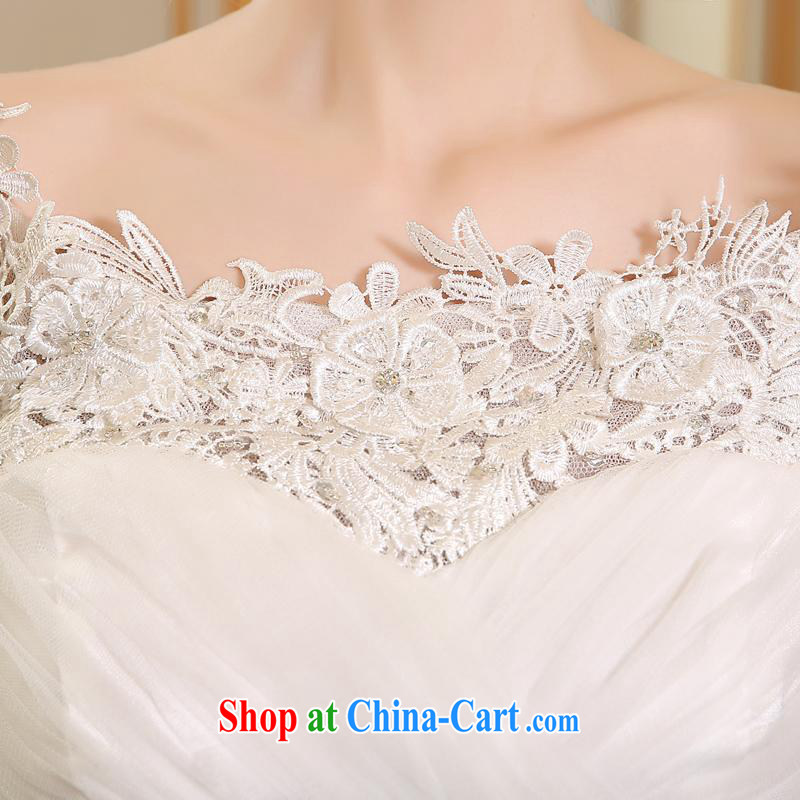 The Vanessa wedding dresses 2015 New Field shoulders wedding band wedding dresses long, with wedding white lace beauty graphics thin large code wedding summer female white XL (high lace elegant alignment), the Vanessa (Pnessa), online shopping