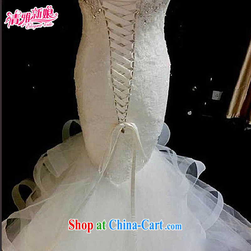 wedding dresses, marry us performing arts 2015 new retro lace water drilling beauty Princess crowsfoot long-tail 7662 white XXL, Jimmy married arts, shopping on the Internet