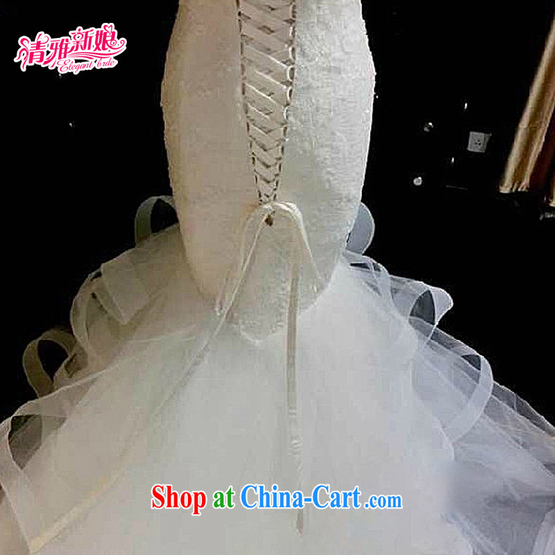 wedding dresses, marry us performing arts 2015 new retro lace water drilling beauty Princess crowsfoot long-tail 7662 white XXL, Jimmy married arts, shopping on the Internet