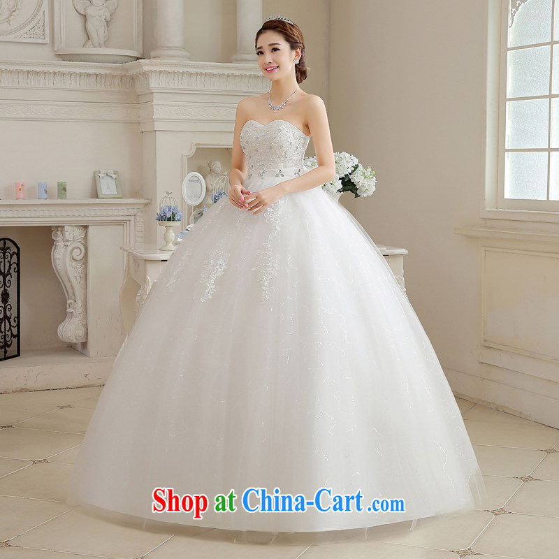 There is embroidery bridal spring and summer new 2015 modern Korean parquet drill wiped chest high waist larger graphics thin with pregnant women bridal wedding white XXXL, embroidered bridal, shopping on the Internet