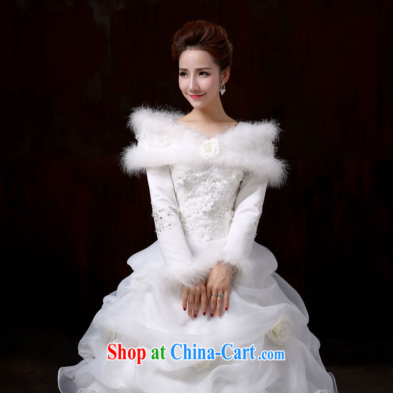 My dear bride in winter, the long-sleeved cotton with wedding dresses Korean version the code graphics thin 2014 new winter cake wedding female XXL, my dear bride (BABY BPIDEB), online shopping