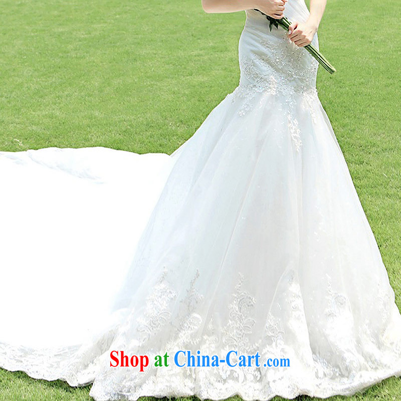 The wedding dresses 2015 new sexy lace crowsfoot erase chest Korean Princess tail wedding 936 L, the bride, shopping on the Internet
