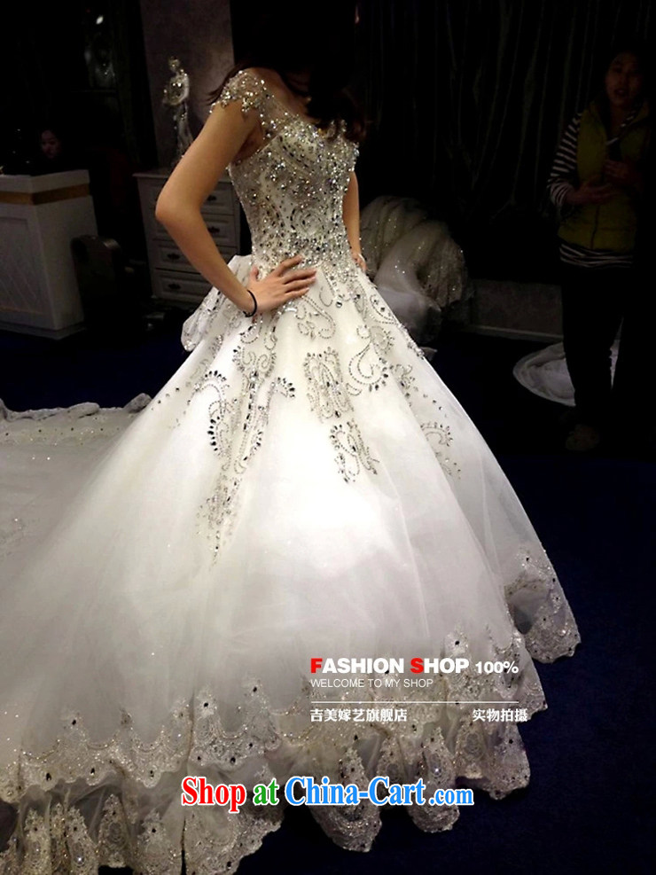 Jimmy married arts 2015 new wedding dresses shoulders Korean version the tail water drilling shaggy skirts HT 7697 wedding, crystal diamond, resin drill with XXXL pictures, price, brand platters! Elections are good character, the national distribution, so why buy now enjoy more preferential! Health