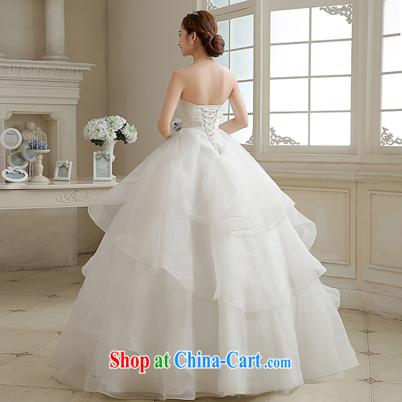 There is embroidery bridal 2015 new Korean fashion wiped his chest in the Code graphics thin strap inserts drill marriages wedding dresses white tailored is not final, is by no means a bride, shopping on the Internet