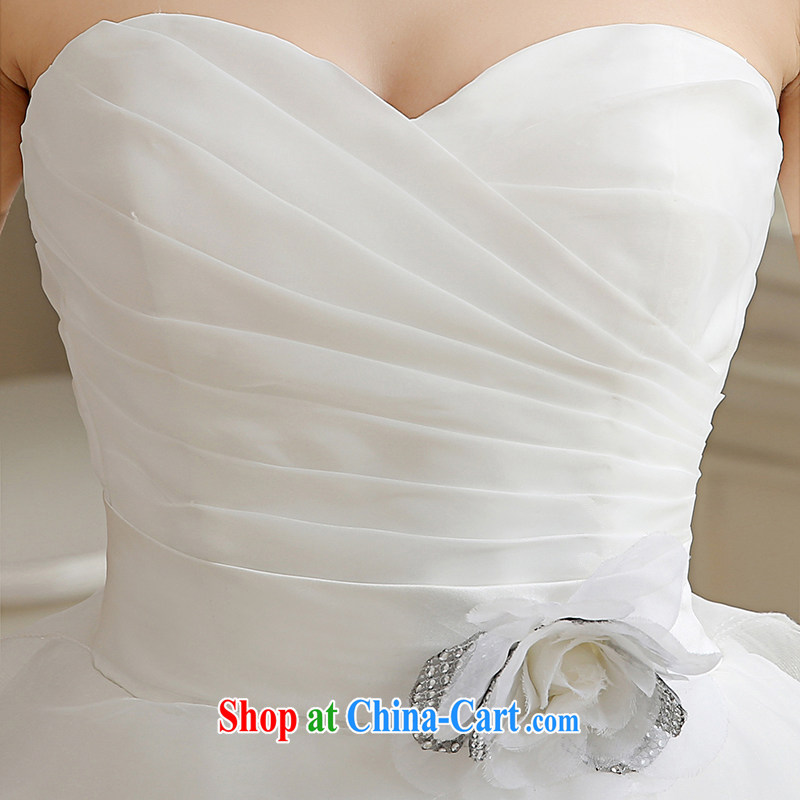 There is embroidery bridal 2015 new Korean fashion wiped his chest in the Code graphics thin strap inserts drill marriages wedding dresses white tailored is not final, is by no means a bride, shopping on the Internet