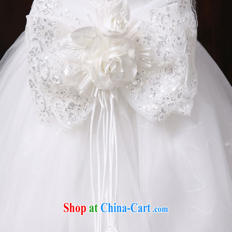 wedding dresses 2014 new flouncing collar Bow Tie winter with thick winter and cotton long-sleeved tie-waist high Korean pregnant women larger wedding XXL, Diane M Ki, shopping on the Internet