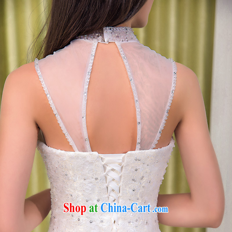 The bride's wedding dresses new 2015 Stylish retro wedding Peter Pan collar hand drill 597 L, the bride, shopping on the Internet