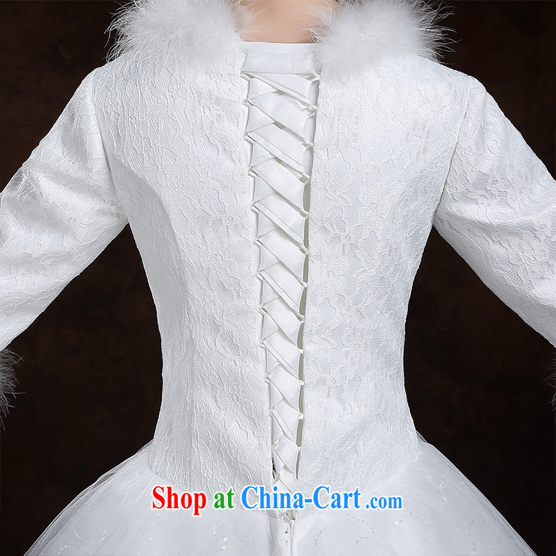 Winter 2014 new paragraph to align with long-sleeved wedding dresses thicken the cotton field shoulder wedding, custom upscale lace wedding thicken, love so Pang, shopping on the Internet