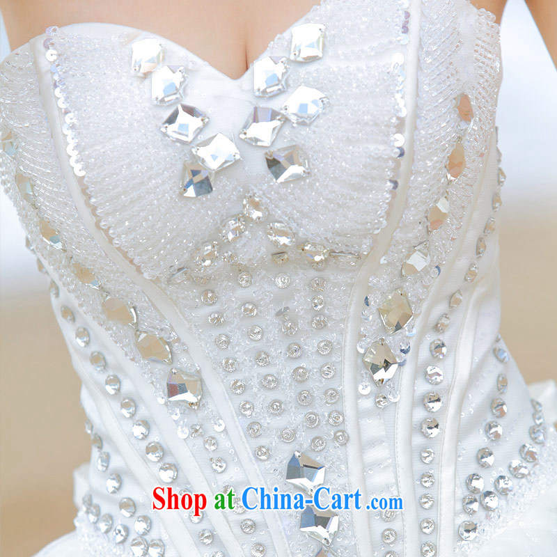 The bride's wedding Luxury Water drilling wedding Korean Princess with bridal suite 2015 new 917 L, the bride, shopping on the Internet