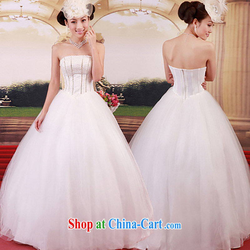 The bride's wedding dresses Korean version Mary Magdalene Princess chest 2015 new sweet elegance with wedding 711 M, the bride, shopping on the Internet