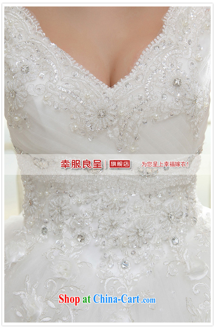 A good service is 2015 new Korean fashion bridal wedding dress V collar with tie Princess wedding dress white XXL pictures, price, brand platters! Elections are good character, the national distribution, so why buy now enjoy more preferential! Health