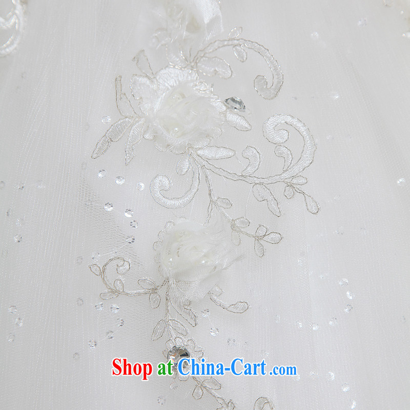 A good service is 2015 new Korean fashion bridal wedding dress V collar with tie-Princess wedding dress white XXL, good service, and, shopping on the Internet