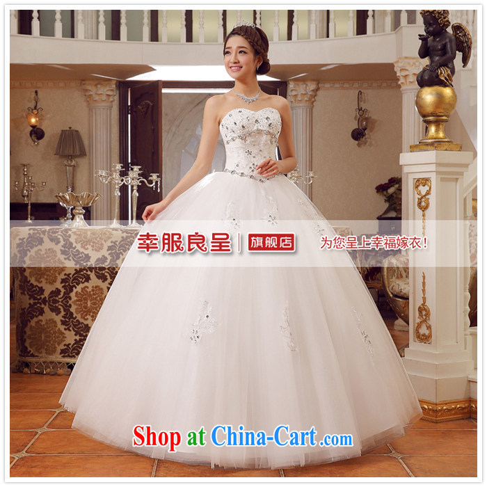 A good service is 2015 new bride Korean stylish wedding dress wiped off chest parquet drilling cultivation with straps wedding white 4XL pictures, price, brand platters! Elections are good character, the national distribution, so why buy now enjoy more preferential! Health