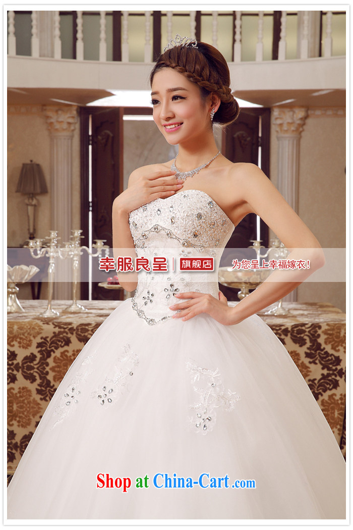 A good service is 2015 new bride Korean stylish wedding dress wiped off chest parquet drilling cultivation with straps wedding white 4XL pictures, price, brand platters! Elections are good character, the national distribution, so why buy now enjoy more preferential! Health