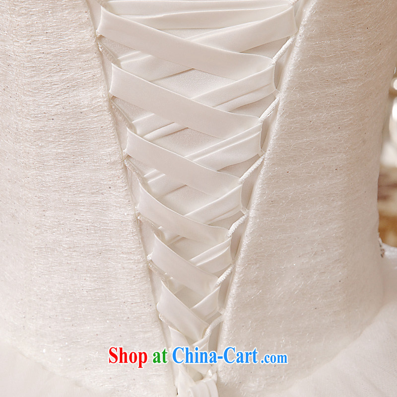 A good service is 2015 new bride Korean stylish wedding dress wiped his chest parquet drilling cultivation with straps wedding white 4XL, good service, and, shopping on the Internet
